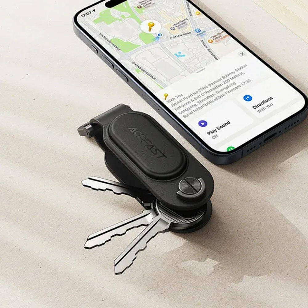 Acefast SmartTag obesek SS za serijo iOS, črn
