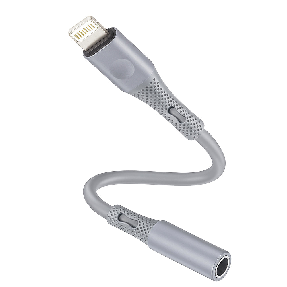 Audio adapter Lightning - 3.5mm Techsuit AC2 SoundFlex, Siv