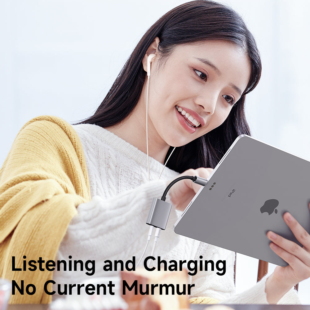 Audio adapter Lightning - Lightning / 3.5mm McDodo CA-5540 Wales, Siv