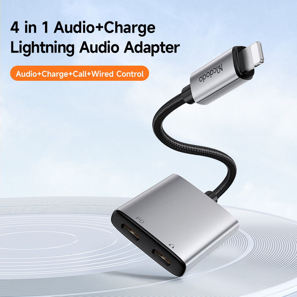 Audio adapter Lightning - Lightning / Lightning McDodo CA-5560 Wales, Siv