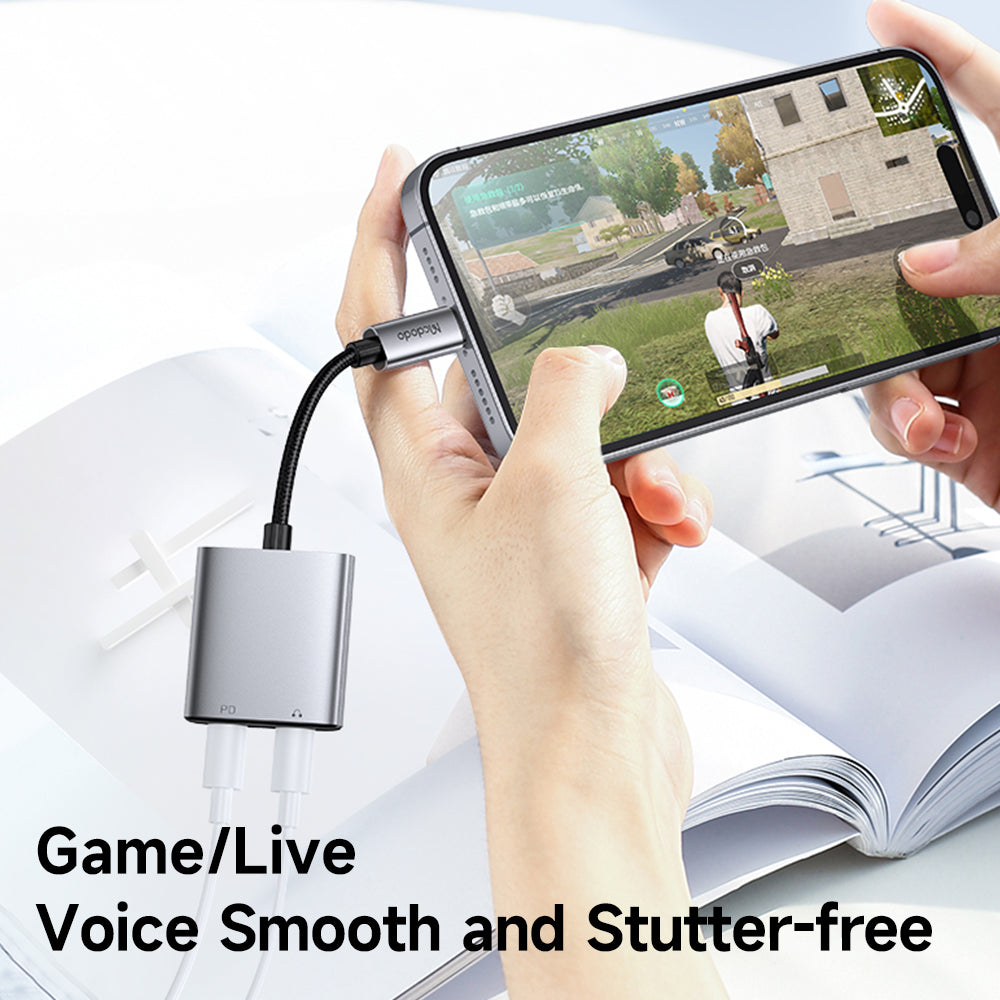 Audio adapter Lightning - Lightning / Lightning McDodo CA-5560 Wales, Siv