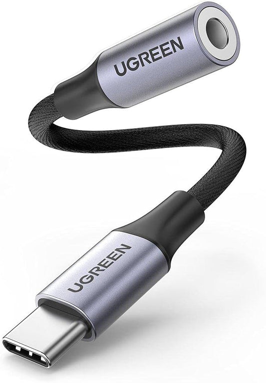 Zvočni adapter USB-C USB-C - 3,5 mm UGREEN AV161, 0,15 m, siva
