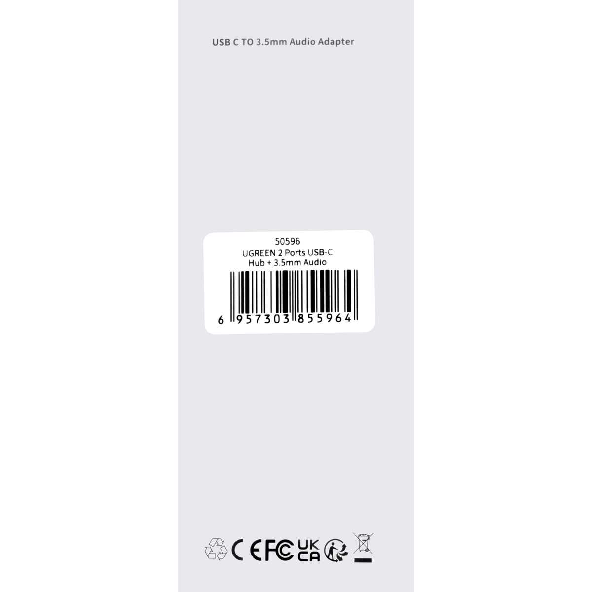 USB-C to 3.5mm / USB-C UGREEN CM193 Audio Adapter, Gray