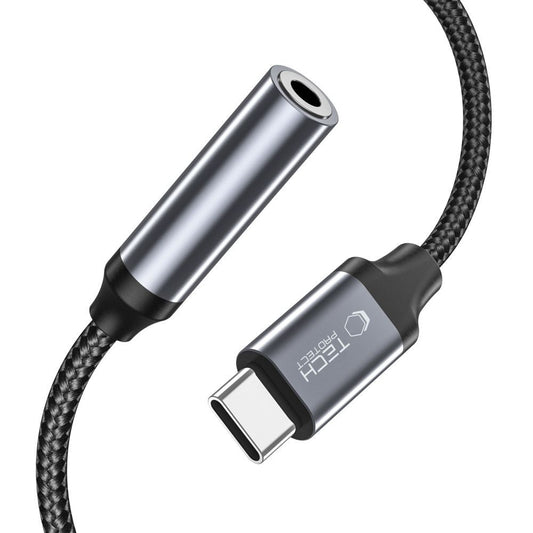 Audio adapter USB-C - 3.5mm Tech-Protect Ultraboost, črn