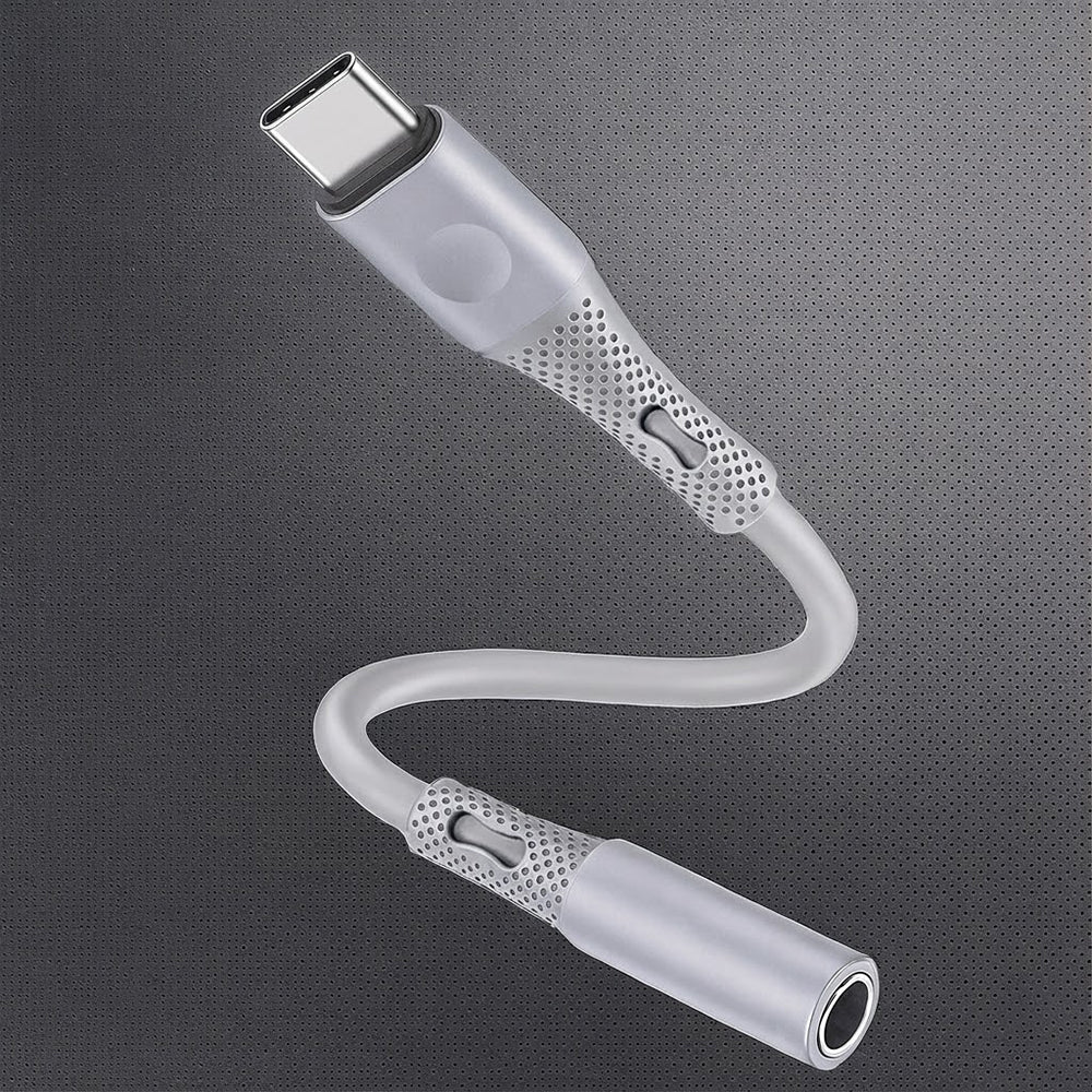 Avdio adapter USB-C - 3.5mm Techsuit AC1 SoundFlex, Siv