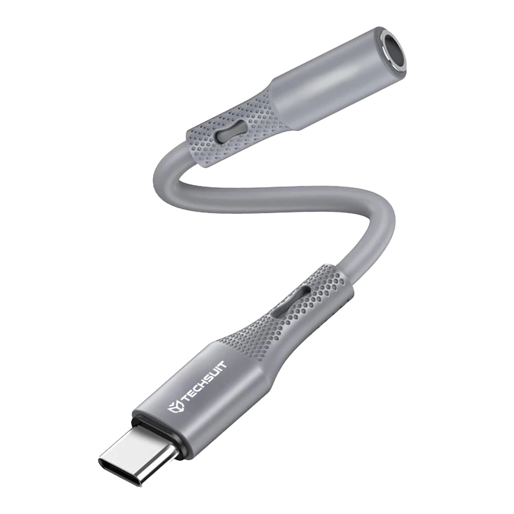 Avdio adapter USB-C - 3.5mm Techsuit AC1 SoundFlex, Siv