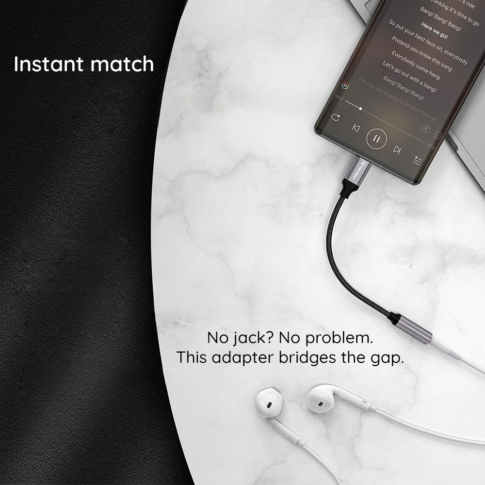 Avdio adapter USB-C - 3.5mm Techsuit AC13 FuseXound, Črn