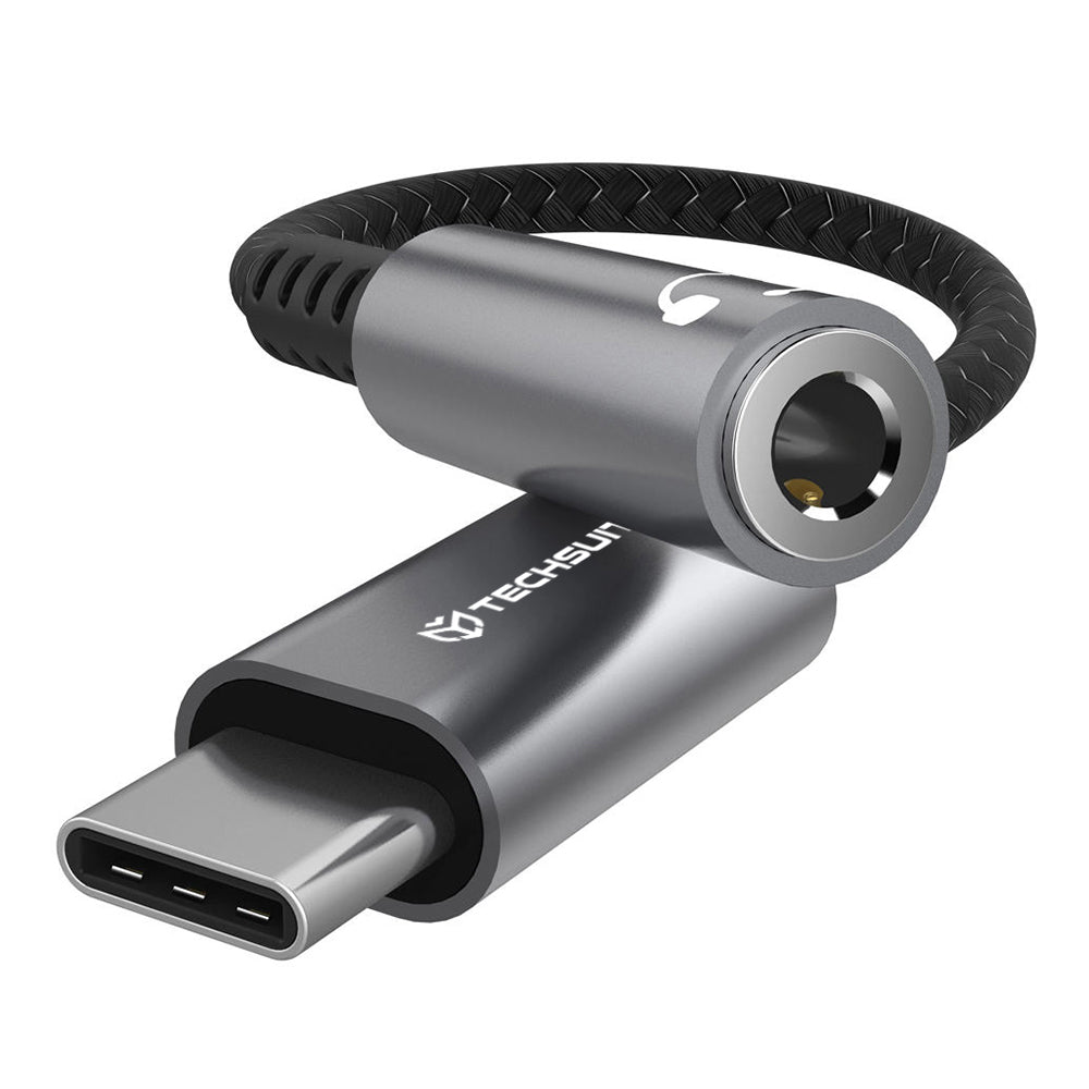 Audio adapter USB-C - 3.5mm Techsuit AC14 SonicPiX, Siv