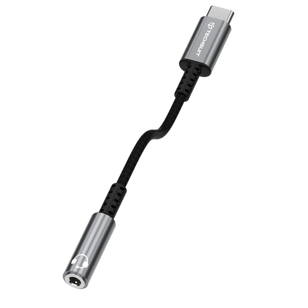 Audio adapter USB-C - 3.5mm Techsuit AC14 SonicPiX, Siv