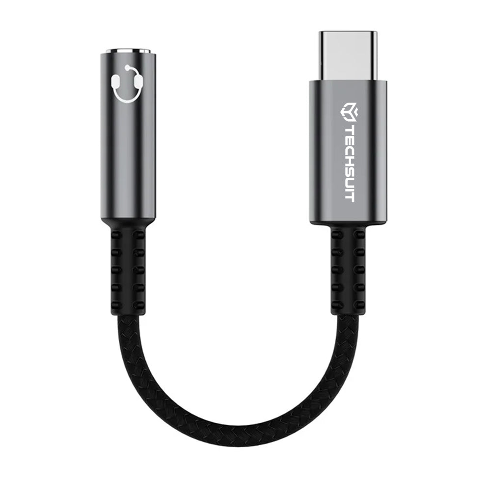 Audio adapter USB-C - 3.5mm Techsuit AC14 SonicPiX, Siv