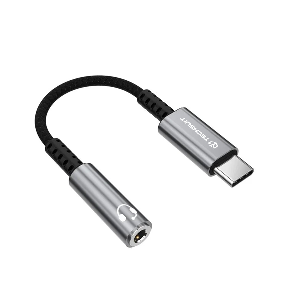 Audio adapter USB-C - 3.5mm Techsuit AC14 SonicPiX, Siv