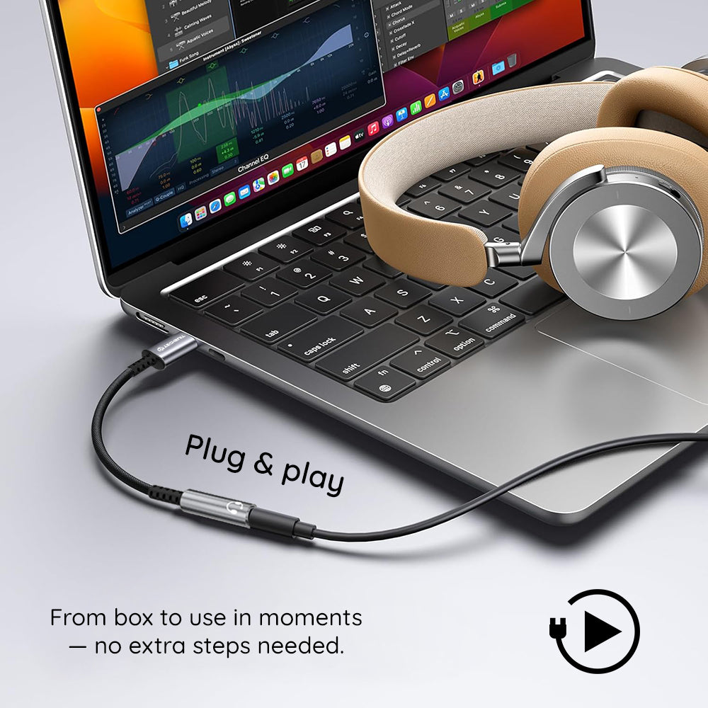 Audio adapter USB-C - 3.5mm Techsuit AC14 SonicPiX, Siv