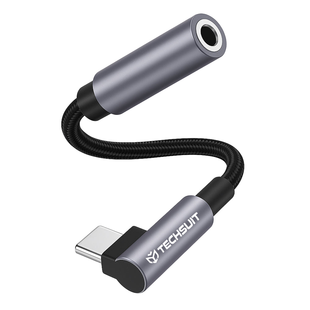 Avdio adapter USB-C - 3.5mm Techsuit AC7 MusicDox, Siv