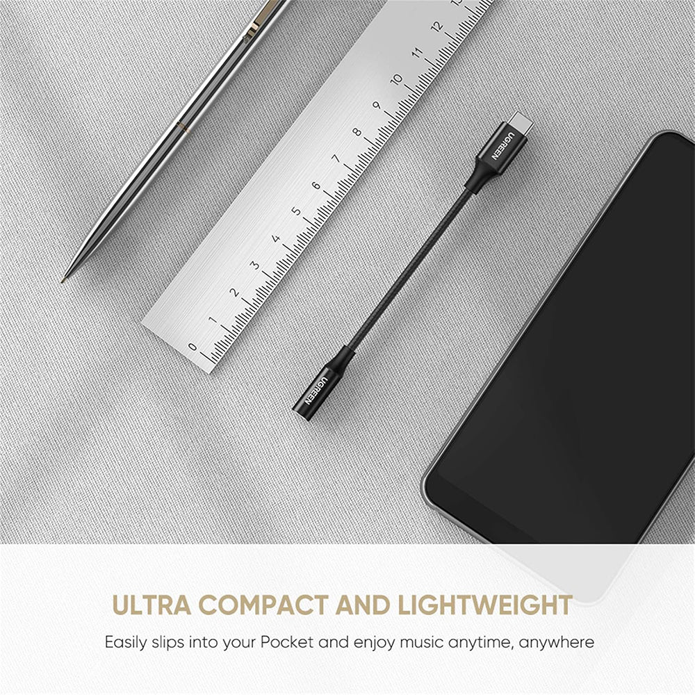 Audio adapter USB-C - 3.5mm UGREEN AV142, črn