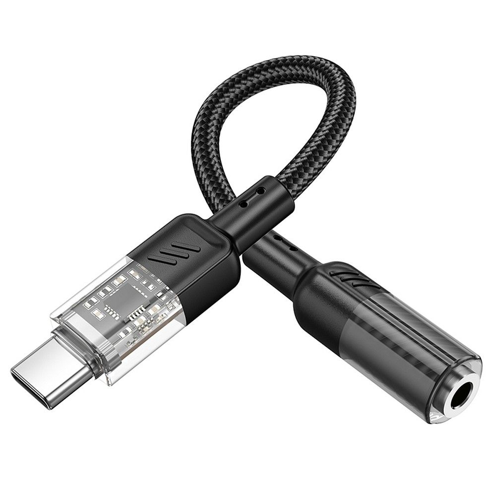 Audio adapter USB-C - 3.5mm HOCO LS37, Črn