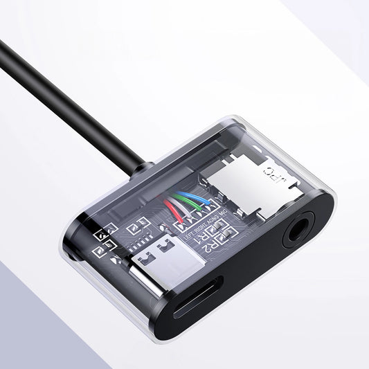 Zvočni adapter USB-C - 3,5 mm / USB-C UGREEN CM193, siva