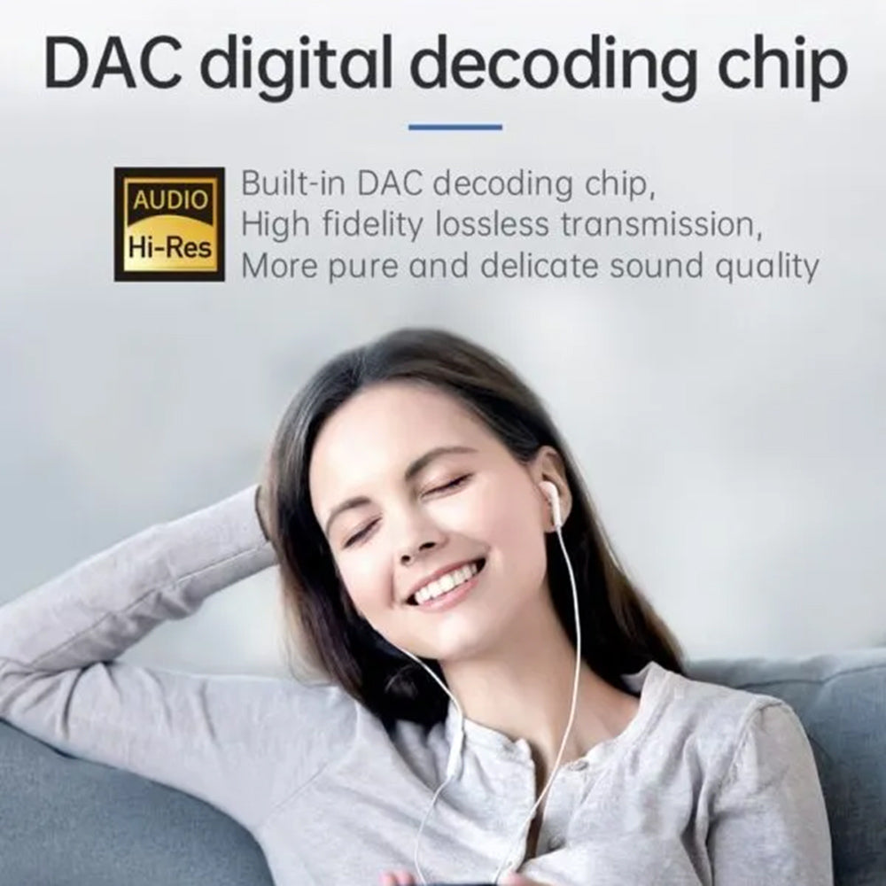 Avdio adapter USB-C - USB-C / USB-C McDodo CA-7670, črn