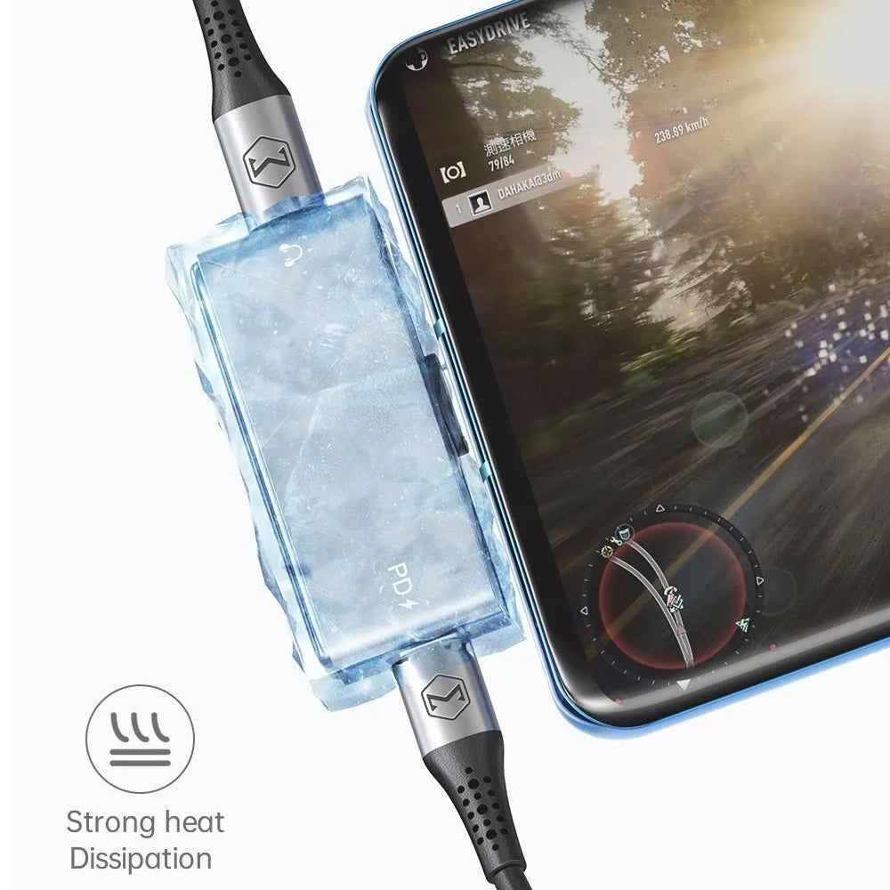 Avdio adapter USB-C - USB-C / USB-C McDodo CA-7670, črn