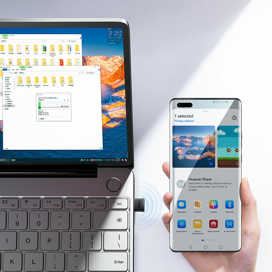 Baseus adapter Bluetooth USB BA04, črn ZJBA0000000001