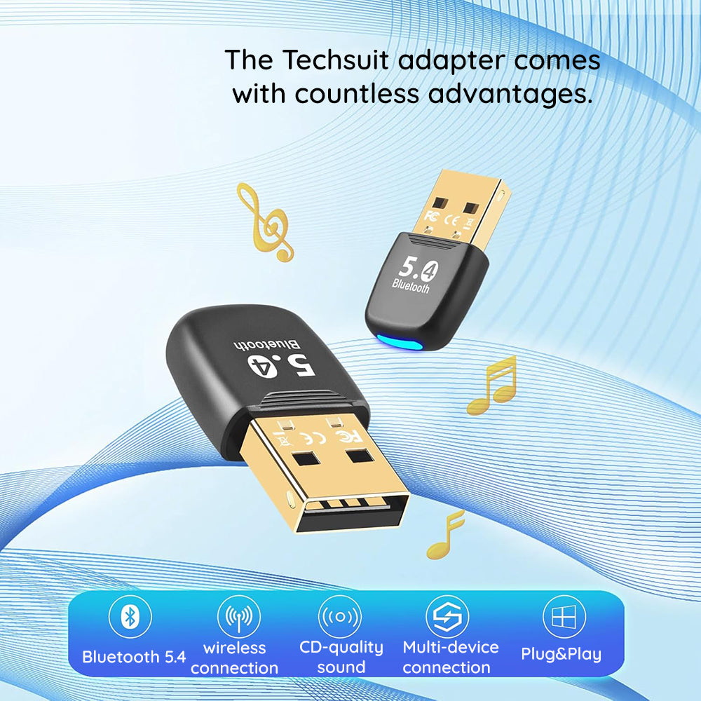 Bluetooth USB adapter Techsuit BlueJet A20, Črn