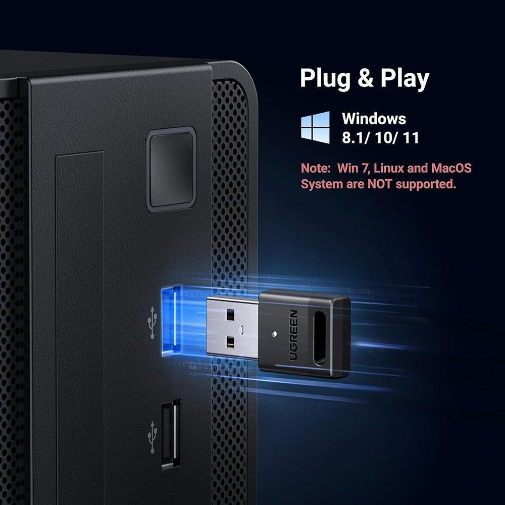 Bluetooth USB adapter UGREEN CM591 (35995), Črn