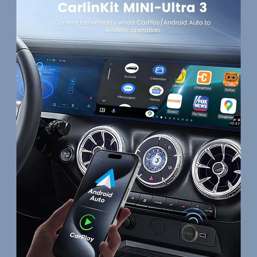 Adaptor Carplay / Android Auto Wireless Carlinkit Mini Ultra3 za Apple iPhone / Android serije