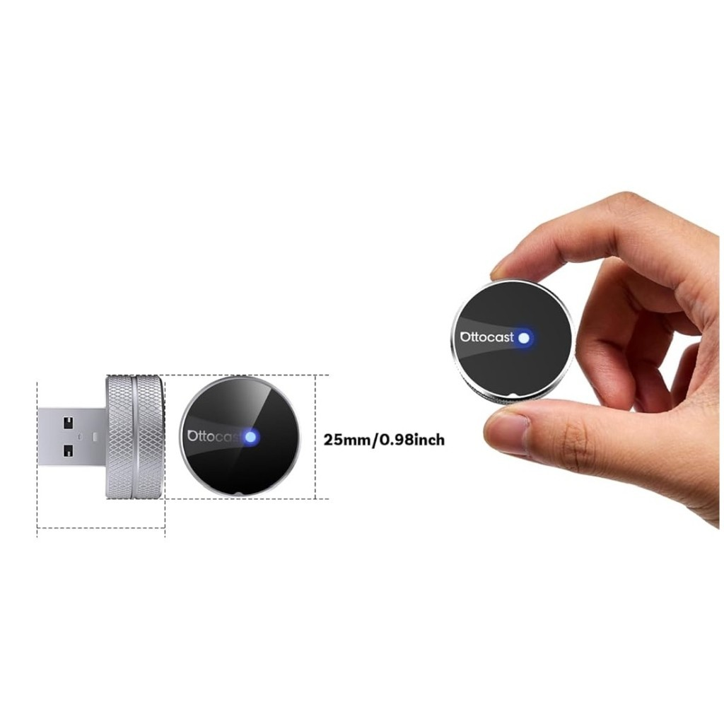 Brezžični adapter Carplay / Android Auto Ottocast Mini Slim Tube za Apple iPhone / Android serijo CP88-T4