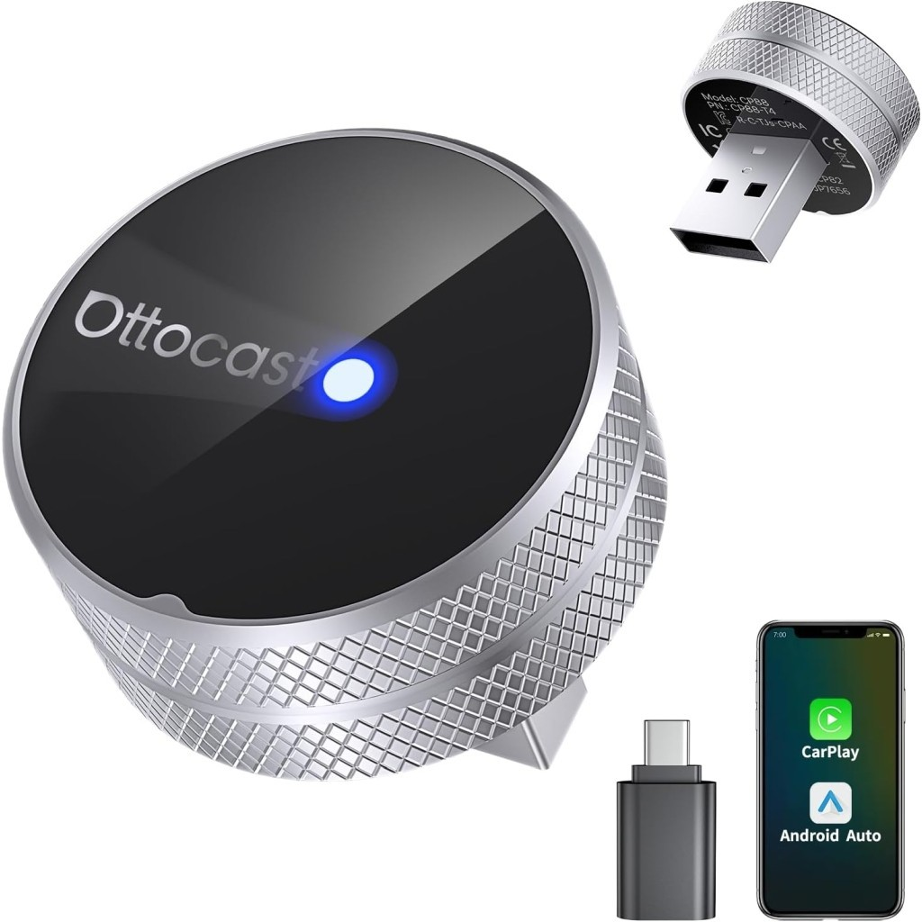 Brezžični adapter Carplay / Android Auto Ottocast Mini Slim Tube za Apple iPhone / Android serijo CP88-T4