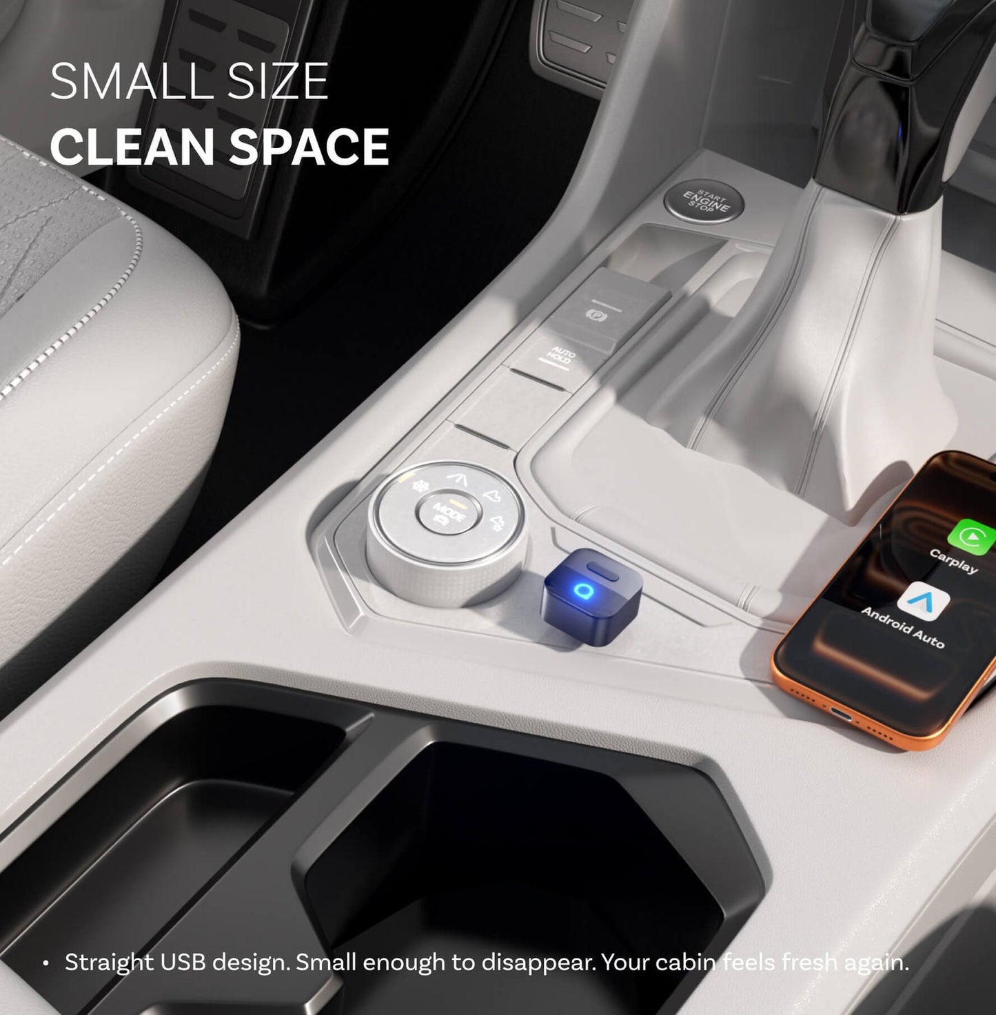 Brezžični adapter Carplay / Android Auto Ottocast Mini Pico Style B za Apple iPhone / Android serijo CA525-T3