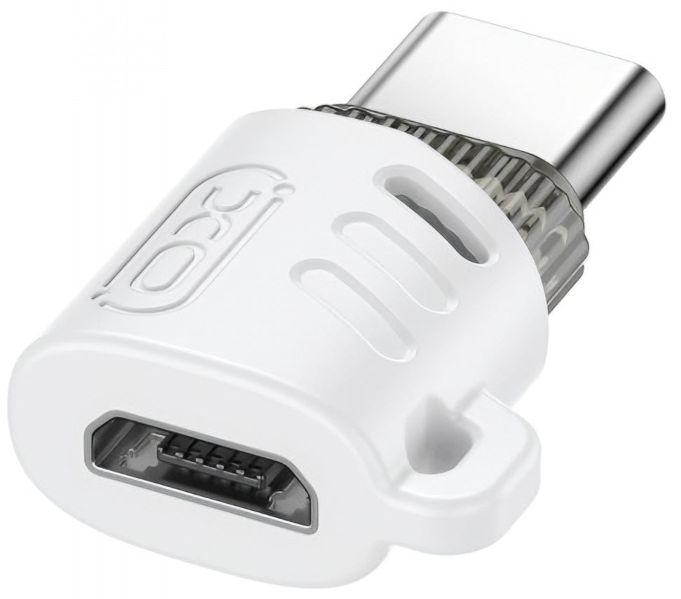 Adapter za podatke in polnjenje microUSB - USB-C XO Design NB256G, Bel