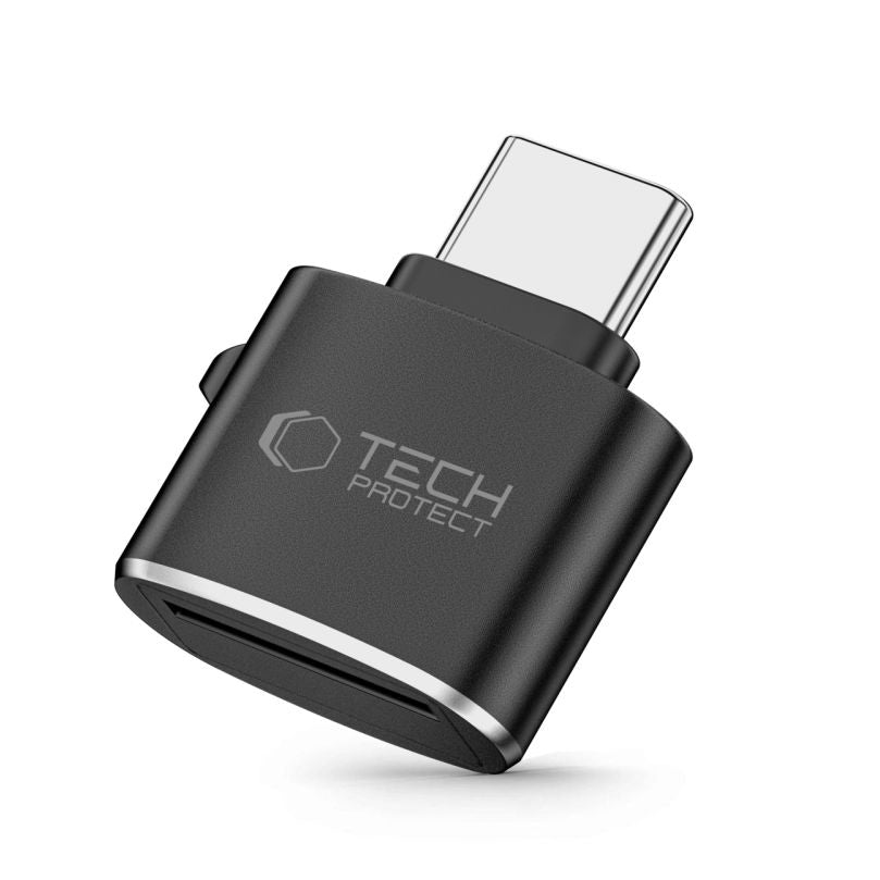 Bralnik kartic USB-C Tech-Protect Ultraboost, microSD, črn