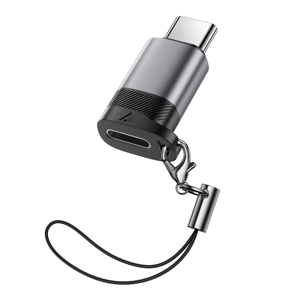 Adapter za podatke in polnjenje Lightning - USB-C Acefast J19, Siv
