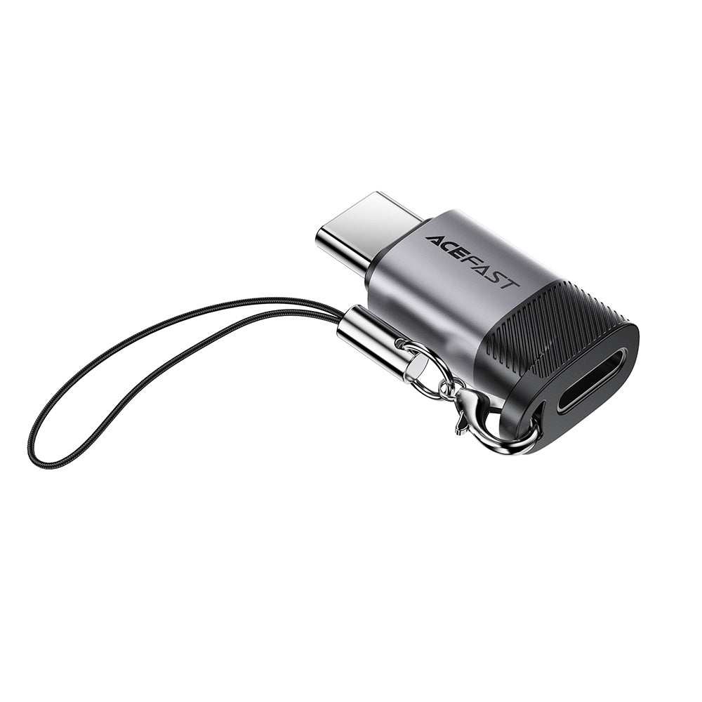 Adapter za podatke in polnjenje Lightning - USB-C Acefast J19, Siv