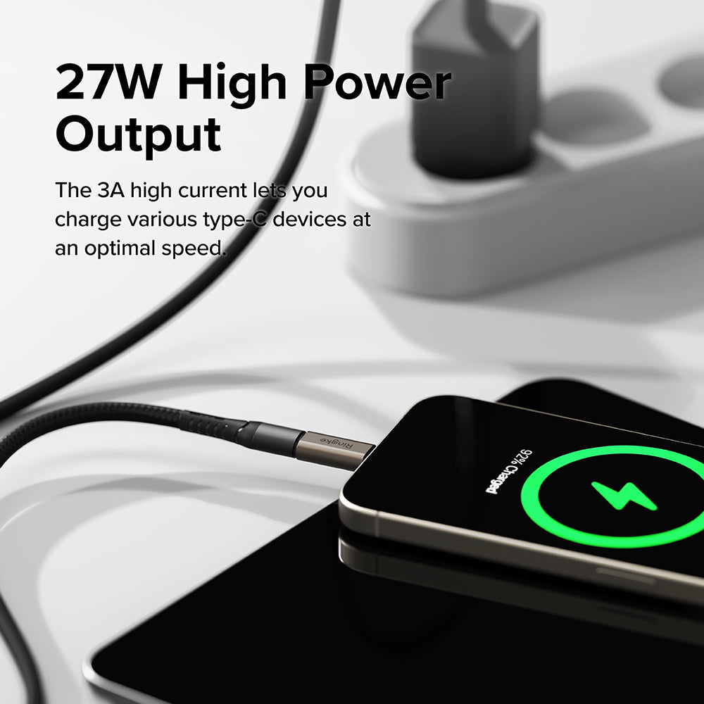 Adapter za podatke in polnjenje Lightning - USB-C Ringke, rjava, komplet 2 kosa