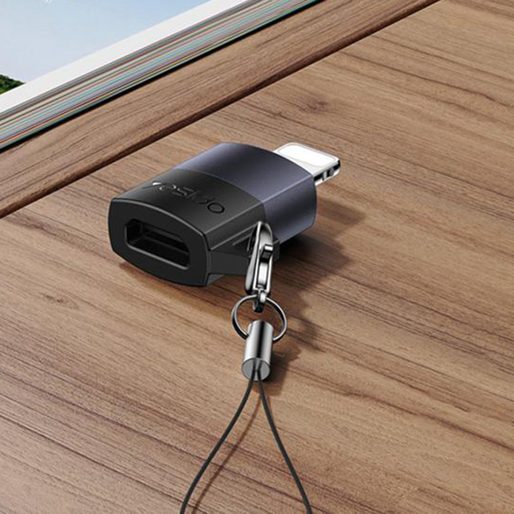Adapter za podatke in polnjenje microUSB - Lightning Yesido GS30, Siv