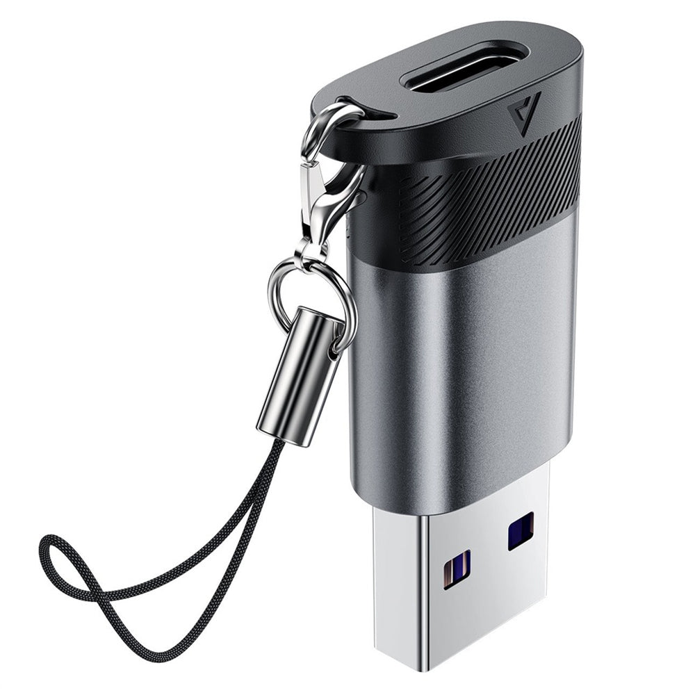 Adapter za podatke in polnjenje USB-C - USB-A Acefast J8, siv