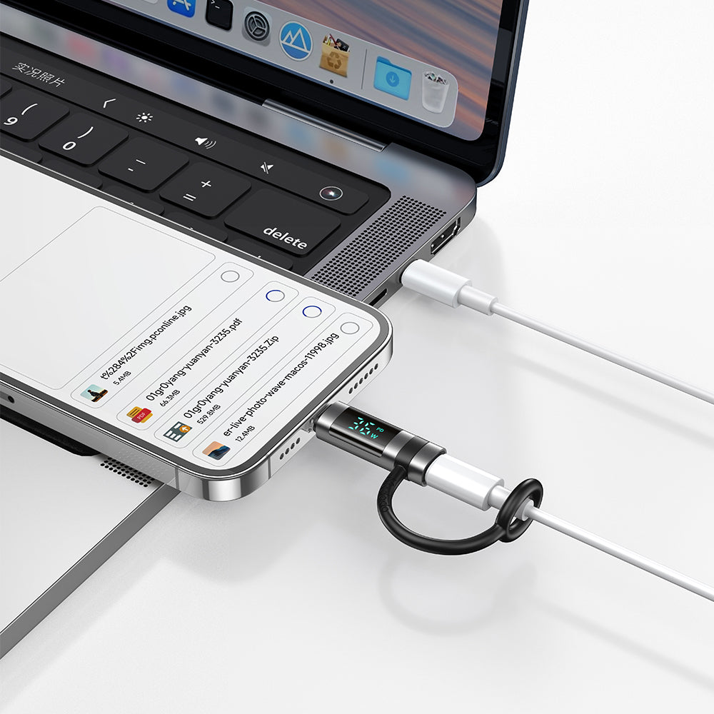 Adapter za podatke in polnjenje USB-C - Lightning McDodo OT-2610 Pigeon Display, črn