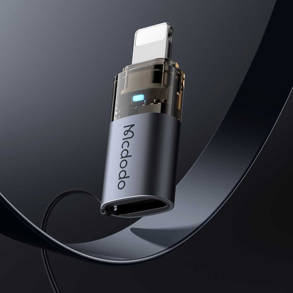Adapter za podatke in polnjenje USB-C - Lightning McDodo OT-7630, črn