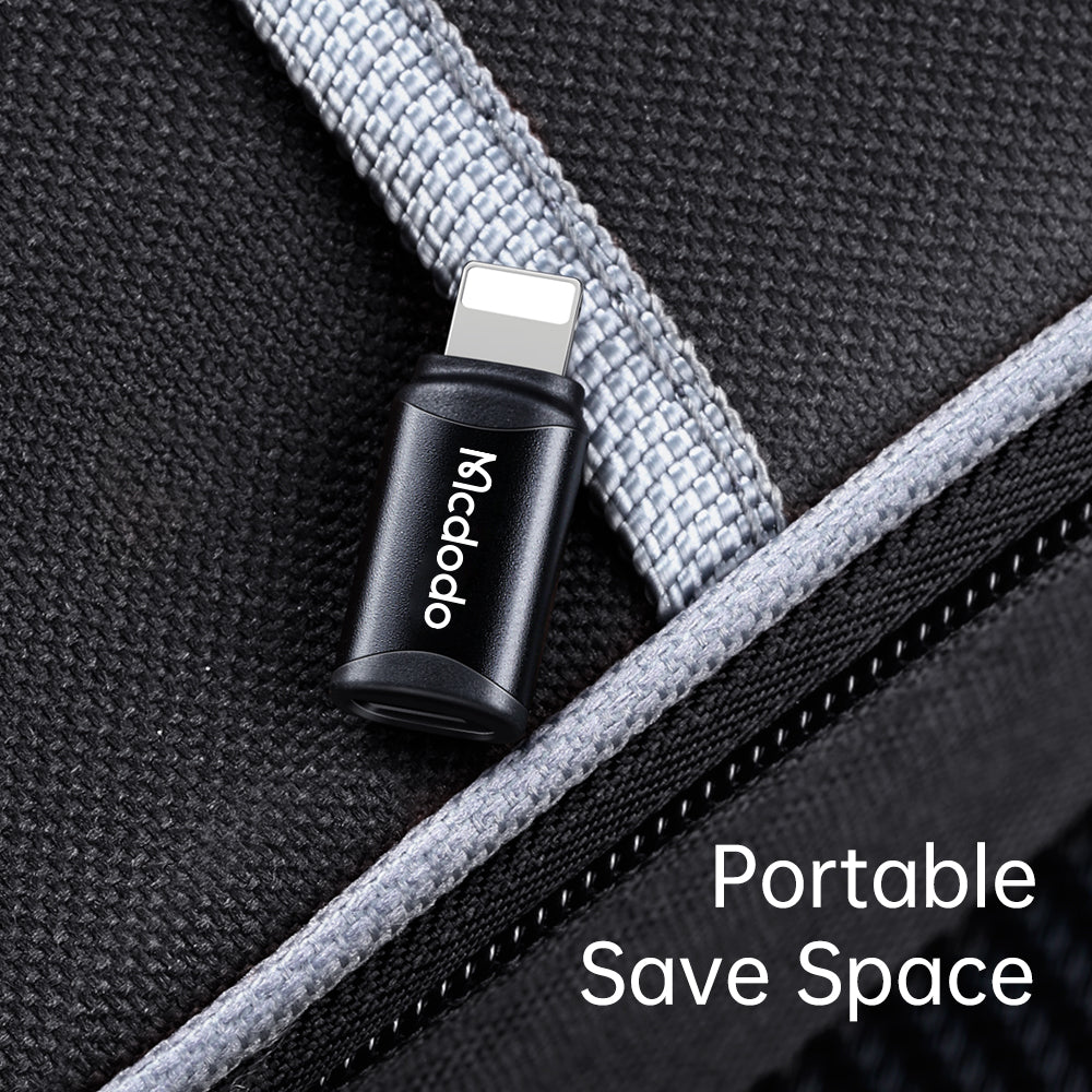 Adapter za podatke in polnjenje USB-C - Lightning McDodo OT-7680, črn