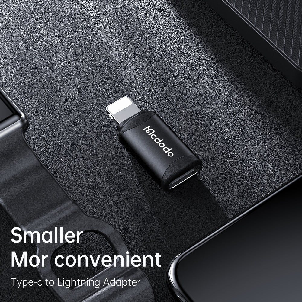 Adapter za podatke in polnjenje USB-C - Lightning McDodo OT-7680, črn