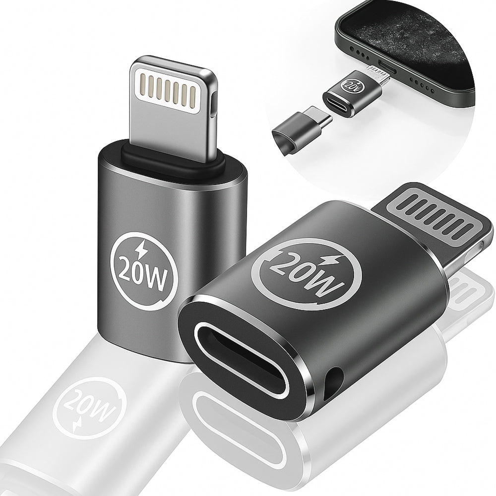 Adapter za podatke in polnjenje USB-C - Lightning Techsuit A11 TitanCoreX, Siv