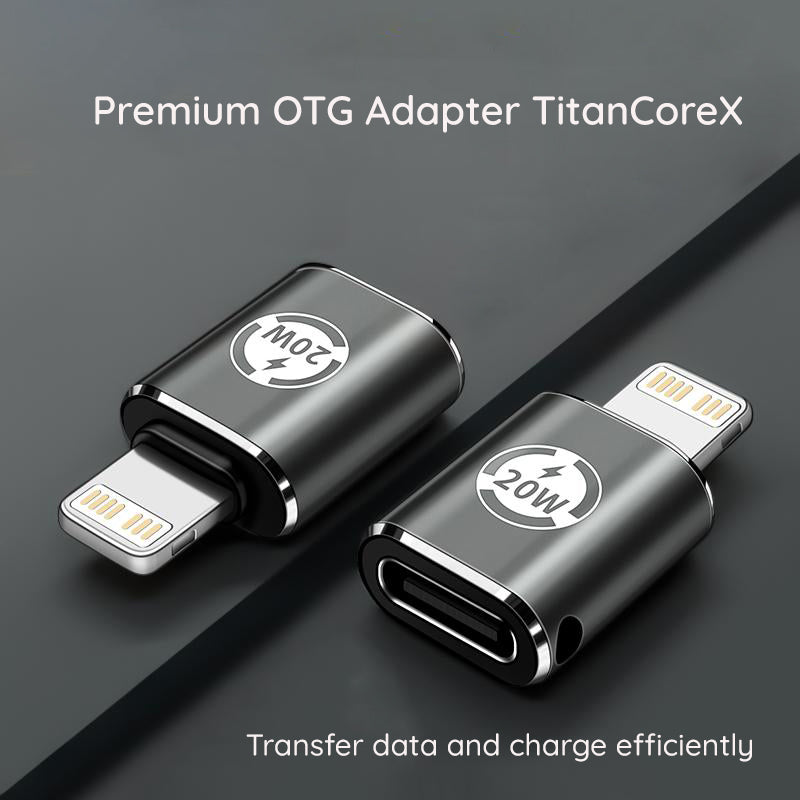 Adapter za podatke in polnjenje USB-C - Lightning Techsuit A11 TitanCoreX, Siv