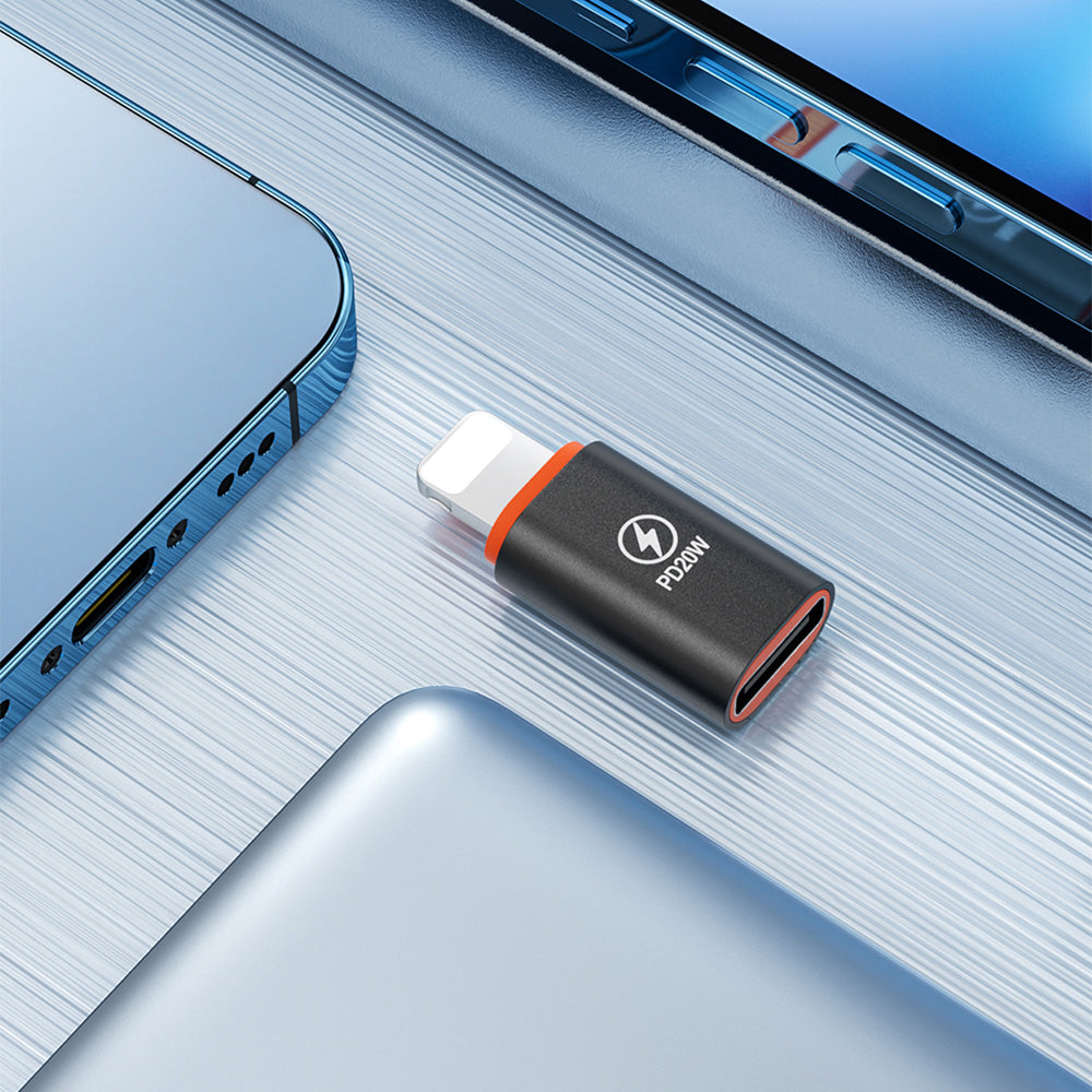 Adapter za podatke in polnjenje USB-C - Lightning Techsuit A3 HyperPort, črno oranžen
