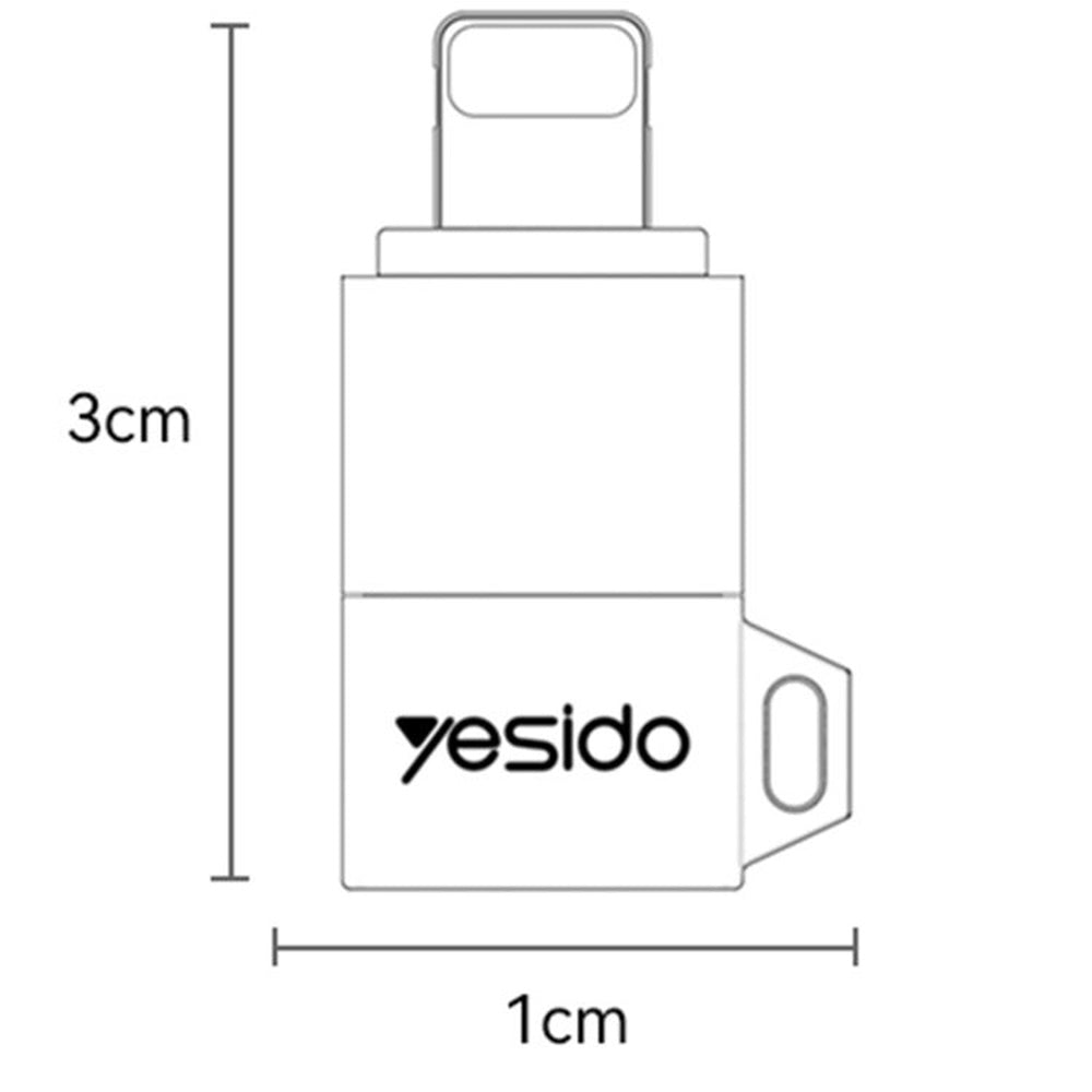 Adapter za podatke in polnjenje USB-C - Lightning Yesido GS27, siv