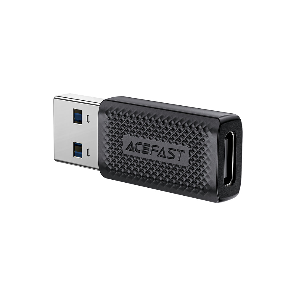 Adapter za podatke in polnjenje USB-C - USB-A Acefast J2, črn