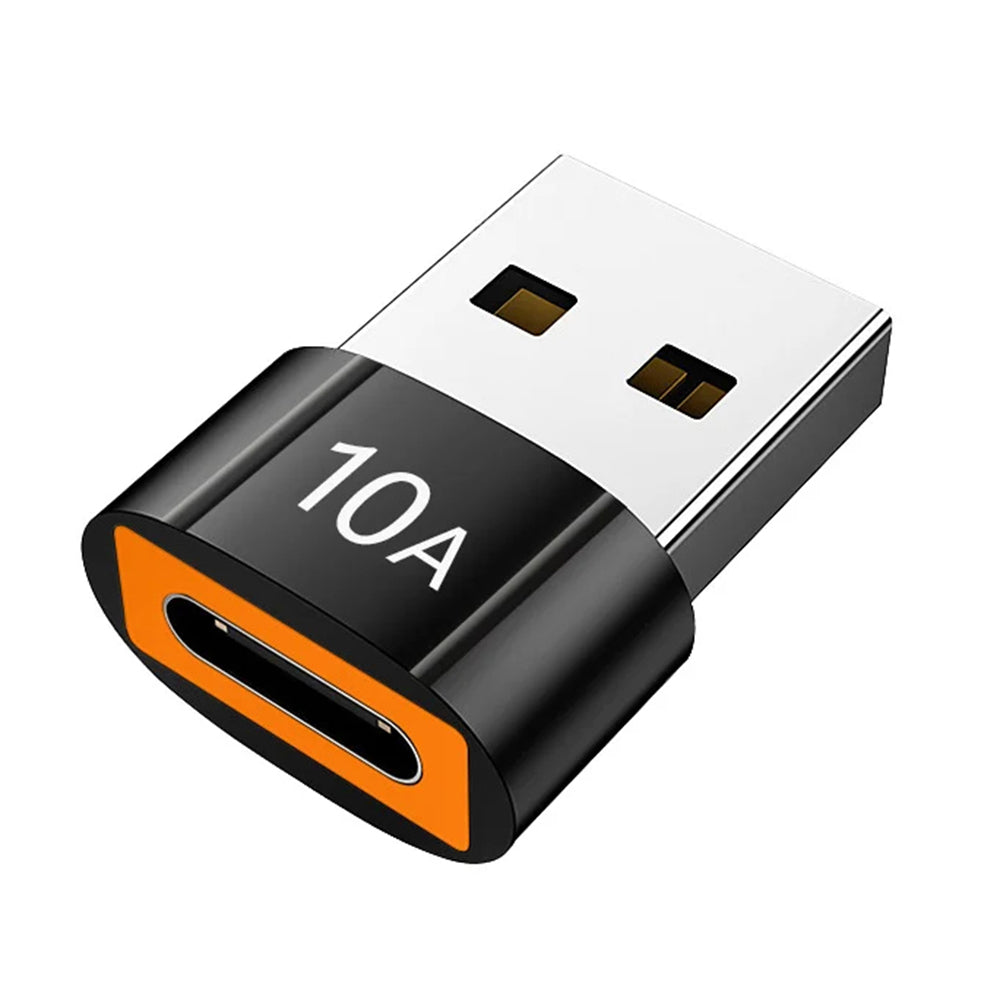 Adapter za podatke in polnjenje USB-C - USB-A Techsuit A7 HyperPort, črno oranžen