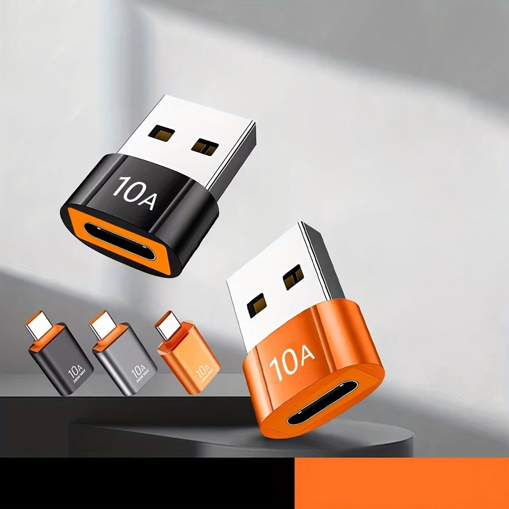 Adapter za podatke in polnjenje USB-C - USB-A Techsuit A7 HyperPort, črno oranžen