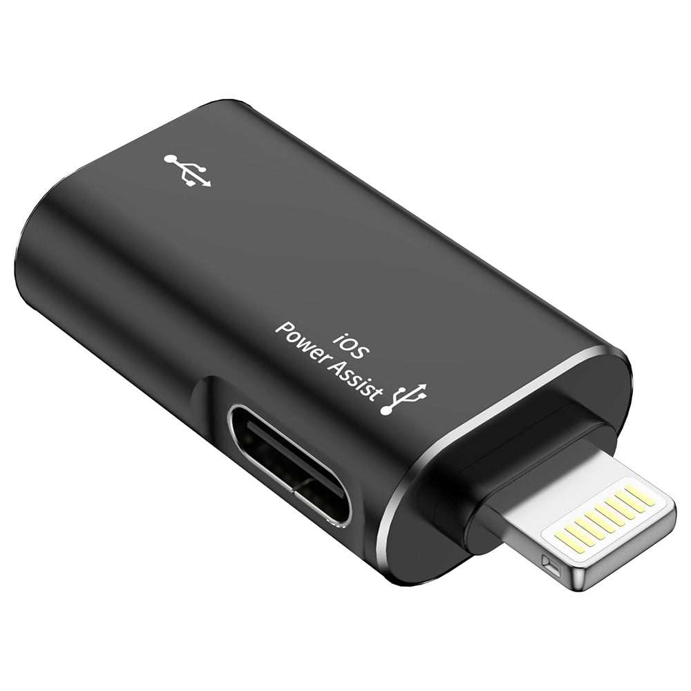 OTG adapter Lightning - USB-A Techsuit A18 AluVoltX, črn