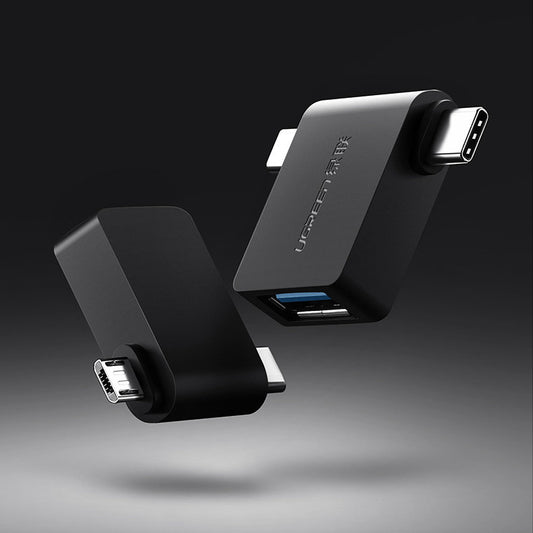 OTG microUSB / USB-C - USB-A UGREEN U30453, črna