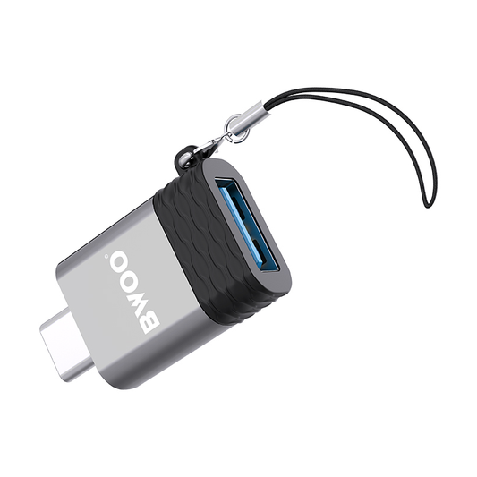 OTG USB-A - USB-C adapter BWOO BZ-35, Siva